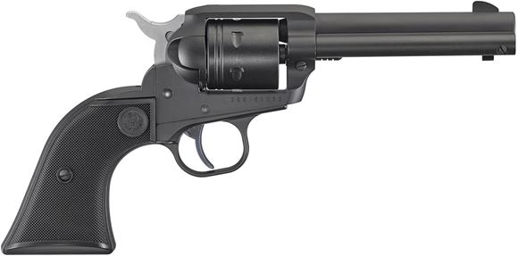 Picture of Ruger Single Action Rimfire Revolvers - Wrangler, 22LR, 4.62", Black Cerakote Aluminum Alloy Frame, Black Checkered Hard Rubber, 6rds