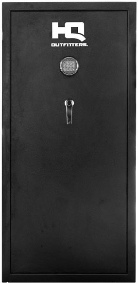 Picture of HQ Outfitters Gun Safes & Pistol Vaults - 22 Gun Safe, Black, Electronic Lock, 55"x26.75"x17.5", 3 x 25mm Locking Bolts, No Fire Rating