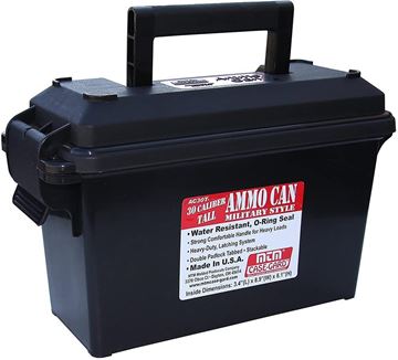 Picture of MTM Case-Gard Ammo Can - 30 Caliber, Tall, Military Style, Black, 3.4"(L)x8.9"(W)x6.1"(H)