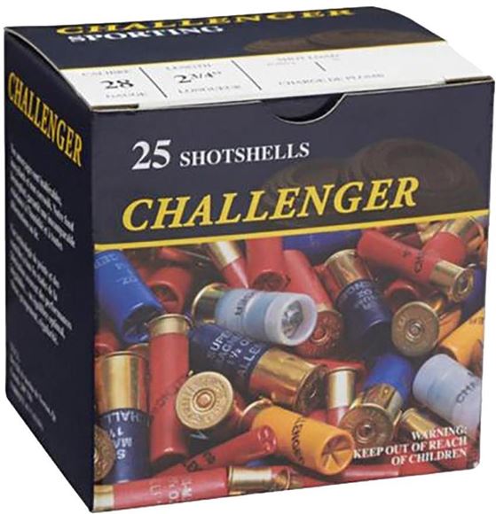 Picture of Challenger Game & Sporting Loads Shotgun Ammo - 28Ga, 2-3/4", 3/4oz, #4, 25rds Box, 1330fps