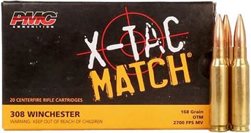 Picture of PMC X-TAC Rifle Ammo - 308 Win, 168Gr, Sierra OTM, 20rds Box