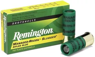 Picture of Remington Slugs, Slugger Managed-Recoil Rifled Slugs Shotgun Ammo - 12Ga, 2-3/4", 3 DE, 1oz, RS, 5rds Box, 1200fps