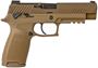 Picture of SIG SAUER P320 M17 Striker Action Semi-Auto Pistol - 9mm, 4.7", Coyote PVD, FDE Polymer Grip Module, 3x10rds, SIGLITE Front / Night Sight Rear Plate, Rail, Ambidextrous Safety