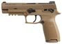 Picture of SIG SAUER P320 M17 Striker Action Semi-Auto Pistol - 9mm, 4.7", Coyote PVD, FDE Polymer Grip Module, 3x10rds, SIGLITE Front / Night Sight Rear Plate, Rail, Ambidextrous Safety