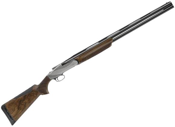 Picture of Benelli 828U Field Over/Under Shotgun - 20Ga, 3", 28", Blued, Nickel Plated Engraved Receiver, AA-Grade Satin Walnut Stock, Carbon Fiber Rib w/ Front White Dot Sight, Extended Crio (C,IC,M,IM,F)