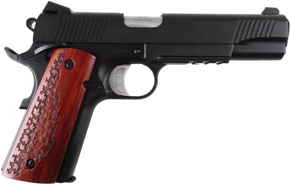 Picture of Tisas, Canuck Blued 1911 Single Action Semi-Auto Pistol -  45 ACP, 2x8rds, Blued Finish, Exclusive Canuck Pattern Grips, Accessories Rail