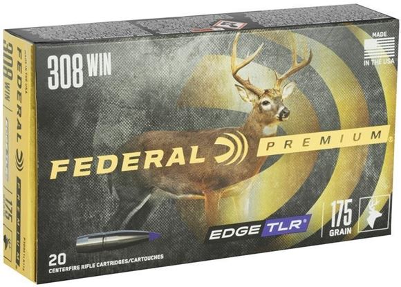 Picture of Federal Premium Rifle Ammo - 308 Win, 175Gr, Edge TLR, 20rds Box