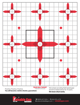 Picture of Reliable Gun Targets, TRUE MOA, 18''X24'', Calibrated for 100 Yards, 20 Pack