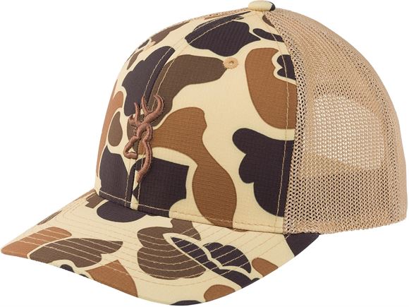 Picture of Browning Hats - Vintage Tan Camo, Browning Logo, Tan Mesh, Snap Back