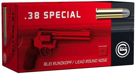 Geco Handgun Ammo - 38 Special, 158gr, LRN, 50rds box