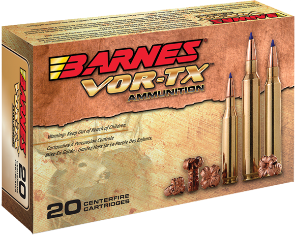 Picture of Barnes VOR-TX Premium Hunting Rifle Ammo - 7mm-08 Rem, 120Gr, TTSX BT, 20rds Box