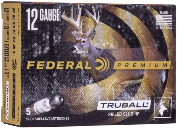 Picture of Federal Premium Vital-Shok TruBall Shotgun Ammo - 12Ga, 3", 1oz, TruBall Rifled Slug HP, 1700fps, 250rds Case