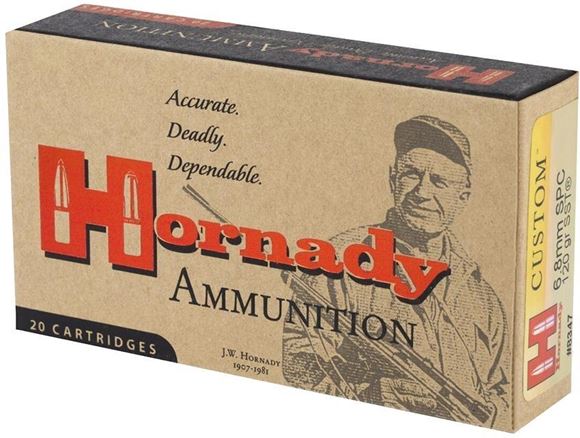 Picture of Hornady Custom Rifle Ammo - 6.8mm SPC, 120Gr, SST, 20rds Box