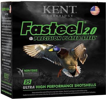 Picture of Kent Fasteel Precision 2.0 Steel Waterfowl Shotgun Ammo - 12Ga, 2-3/4", 1-1/16oz, #4, 25rds Box, 1550fps