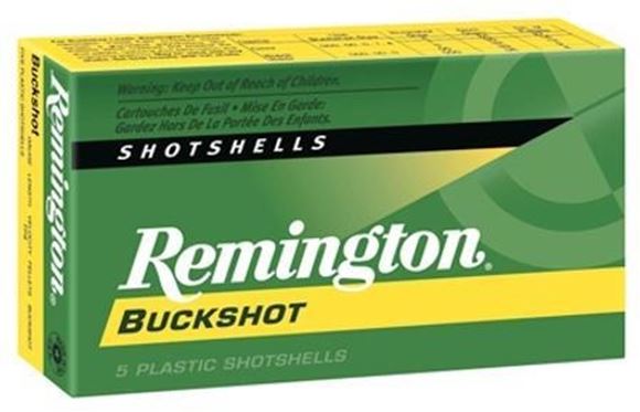 Picture of Remington Buckshot, Express Buckshot Shotgun Ammo - 12Ga, 2 3/4'', 3-3/4 DE, #00 Buck, 9 Pellets, Buffered, 250rds Case, 1325fps
