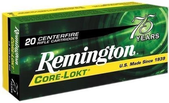 Picture of Remington Core-Lokt Centerfire Rifle Ammo - 25-06 Rem, 100Gr, Core-Lokt, PSP, 20rds Box