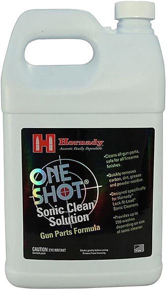 Picture of Hornady Lubes & Cleaners - One Shot Sonic Clean Solution, Gun Parts Formula, Quart Size 32 fl oz US (948 mL), For Use in Lock-N-Load Sonic Cleaner