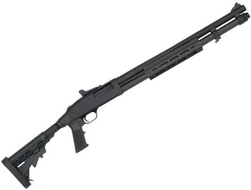 Picture of Mossberg 590A1 Tactical M-LOK  Pump Action Shotgun - 12Ga, 3", 20", Heavy-Walled, Parkerized, Black Synthetic Stock w/ Shell Storage, M-LOK Forend,6-Pos Adjustable Stock, Fixed Cylinder, XS Ghost Ring Rear Sight & Fiber Optic Front, Top Rail, 8rds