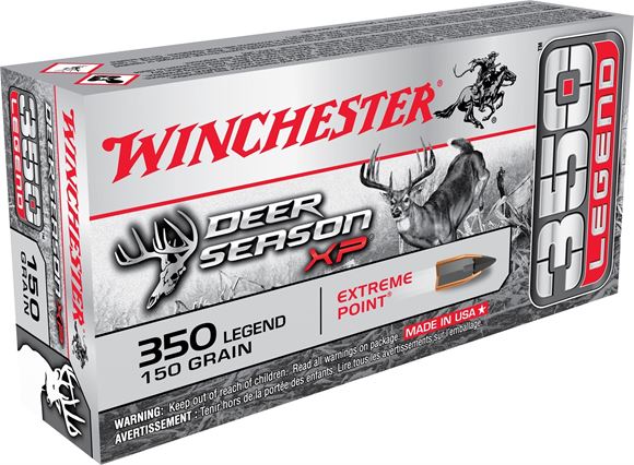 Picture of Winchester X350DS Deer Season XP Rifle Ammo 350 LEGEND, Extreme Point Polymer tip, 150 Gr, 2325 fps, 20 Rnd