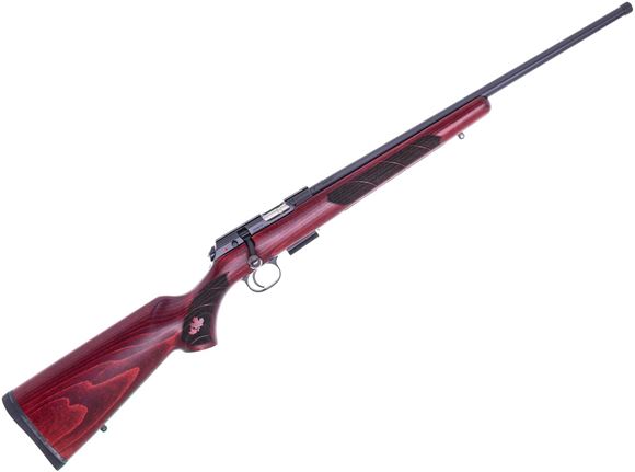 Picture of CZ 457 Canadian Bolt-Action Rifle - 17 HMR, 20", Cold Hammer Forged, Red Canadian Edition Walnut Stock, Detachable Mag, Adjustable Trigger, 1/2x20 Threaded, 5rds