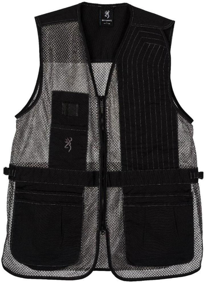 Browning Trapper Creek Mesh Shooting Vest, Gray/Black, Left-hand, XL ...