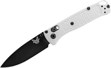 Picture of Benchmade Knife Company, Knives - Mini Bugout, AXIS Mechanism, 2.82" S30V Blade (Black Cerakote), White Grivory Handle, Mini Deep Carry Reversable Clip, Drop-Point, Plain Edge, Lanyard Hole, Weight: 1.5oz (42.52g)