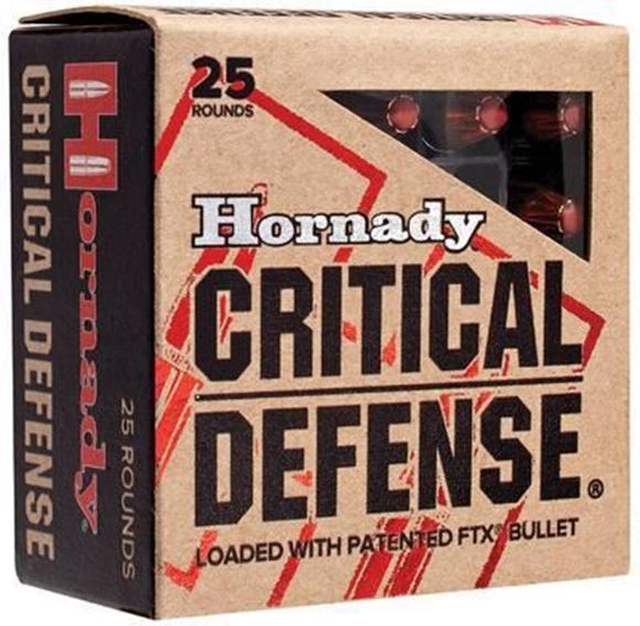 Hornady Critical Defense Handgun Ammo - 38 Special, 110Gr, FTX, 25rds Box