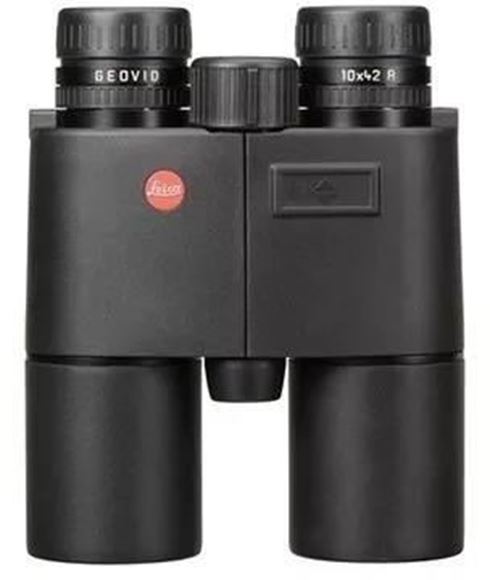 Picture of Leica Sport Optics, Rangefinding Binoculars - Geovid-R 10x42mm, 10-1200yds (EHR Ballistics out to 600yds), HDC Multicoating, LED Display, Black, CR2 3V