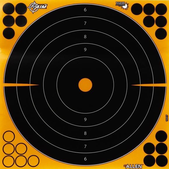 Picture of Allen Shooting Accessories, Targets/Throwers -EZ-Aim Adhesive Splash Bullseye Target, 12'', 5 Pack
