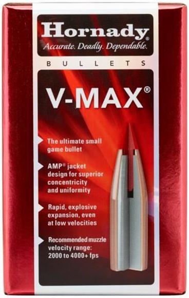 Picture of Hornady 22004 V-MAX Varmint Bullets 20 .204 32Gr 100Rnd
