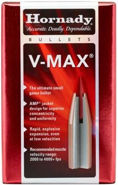 Picture of Hornady Rifle Bullets, Varmint - 22 Caliber (.224"), 55Gr, V-MAX w/Cannelure, 100ct Box