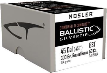 Picture of Nosler 51834 Rifle Bullets 45-70 Govt 300gr Cann 335 Ballistic Silvertip 50 Ct