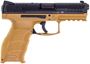 Picture of Heckler & Koch (H&K) SFP9-RAL8000, Striker Fired Single Action Semi-Auto Pistol - 9mm, 106mm, Polygonal Profile, Blued, Desert Tan Lower, Fiber-Reinforced Polymer Grip Frame, 2x10rds, Fixed Sights
