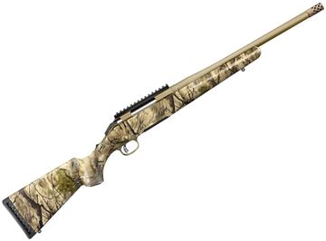Picture of Ruger American Go Wild - Bolt Action Rifle, 243 Win, 16.1", Burnt Bronze Cerakote, GO Wild Camo I-M Brush Synthetic, 5/8"-24 threaded w/ Muzzle Brake