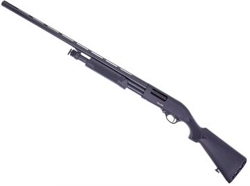 Picture of Akkar Churchill 612 Left Handed Pump Action Shotgun - 12Ga, 3", 28", LH, Vent Rib, Matte Black, Synthetic Stock, 4rds, Bead Sight, Mobil Choke (F,IM,M,IC,C)