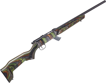 Picture of Savage 26736 Mark II Minimalist Bolt Action Rifle, 22 LR, Green Laminate Stock, 18 In. Barrel, AccuTrigger, 10 Round Magazine