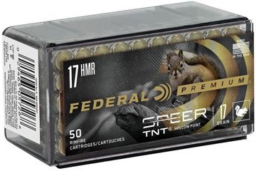 Picture of Federal Premium V-Shok Rimfire Ammo - 17 HMR, 17Gr, Speer TNT Jacketed Hollow Point, 50rds Box