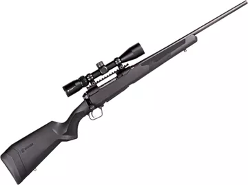 Picture of Savage Arms Model 110 Apex Hunter XP Bolt Action Rifle - 223 Rem, 20", Matte, Black Synthetic Stock, Adjustable LOP, 4rds, With Vortex Crossfire II 3-9x40mm Scope, AccuTrigger
