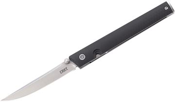 Picture of CRKT 7096 CEO Folding Knife with Liner Lock Blade Length: 3.107" Plain Edge 8Cr13MoV Satin Finish