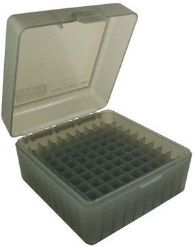 Picture of MTM Case-Gard R-100 Series Rifle Ammo Box - RS-100, 100rds, Clear Smoke