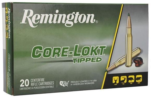 Picture of Remington Core-Lokt Tipped Centerfire Rifle Ammo - 300 Win Mag, 180Gr, Core-Lokt Tipped, 20rds Box