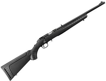 Picture of Ruger American Rimfire Bolt Action Rifle - 17HMR, 18", Satin Blued, Alloy Steel, Composite Stock,Two Interchangeable Comb Modules,  9rds, Fiber Optic Front & Adjustable Rear Sights