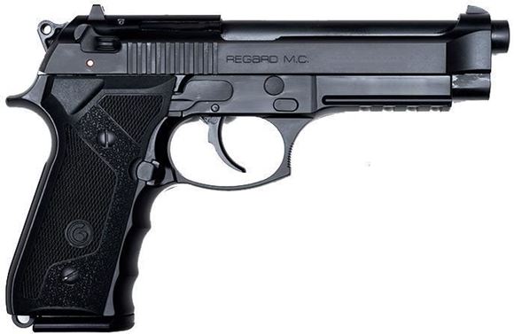 Picture of Girsan Regard MC DA/SA Semi-Auto Pistol - 9mm, 4.9", Black, Picatinny Rail, Black Synthetic Grip, Ambidextrous Safety, Lanyard Hole, Grip Finger Grooves, White Dot Combat Sights, 2x10rds