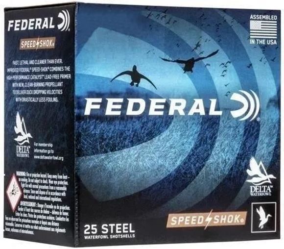 Picture of Federal Speed-Shok Waterfowl Load Shotgun Ammo - 16Ga, 2-3/4", 15/16oz, #2, Steel, 250rds Case