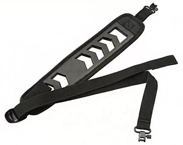 Picture of Butler Creek Slings & Straps, Firearm Slings, Featherlight Slings - Featherlight Sling, Black, Breatheable Slots, Foam Padding, Two Cartridge Holders, Large Thumb Loop, Sewn in QD Swivels