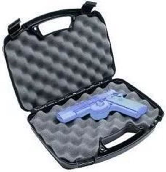 Picture of MTM Case-Gard Handgun Cases, Single Pistol Handgun Case - 807 Single Pistol Handgun Case, 13.1" x 9.7" x 3.2" / 12.5" x 8.1" x 3.0", Black