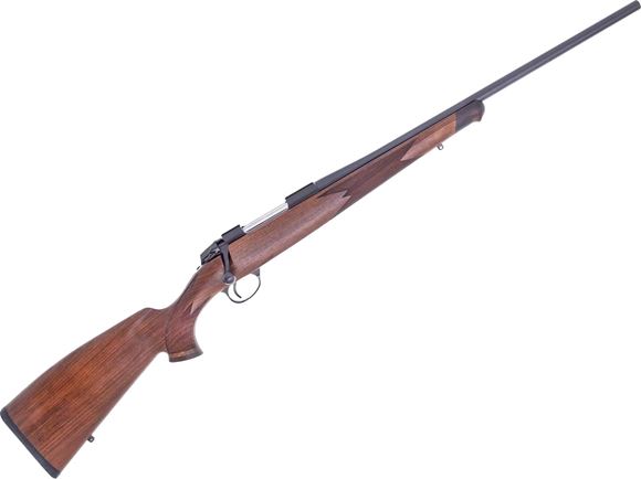 Picture of Sako 85 Bavarian Bolt Action Rifle - 308 Win, 22-7/16", Cold Hammer Forged Light Hunting Contour, Matte Blue, Bavarian Style Matte Oil Walnut Stock w/Palm Swell, 5rds, No Sight, Single Set 2-4lb Adjustable Trigger