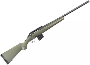 Picture of Ruger American Predator Bolt Action Rifle - 6.5 Creedmoor, 22", Matte Black, Alloy Steel, Moss Green Composite Stock, AI-Style Mag, 3rds