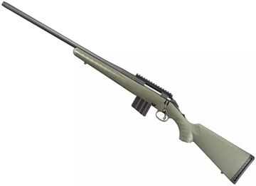 Picture of Ruger American Predator Left-Hend Bolt Action Rifle - 308 Win, 22", Matte Black, Alloy Steel, Moss Green Composite Stock, 4rds