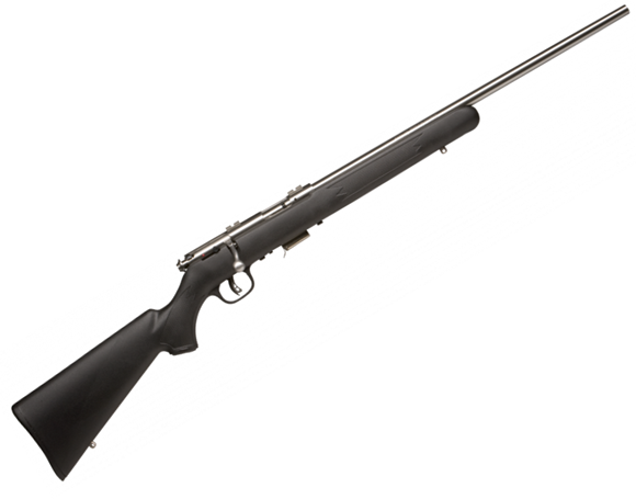 Picture of Savage Arms Mark II FSS Bolt Action Rifle - 22 LR, 21", Matte Stainless Steel, Matte Black Synthetic, 10rds